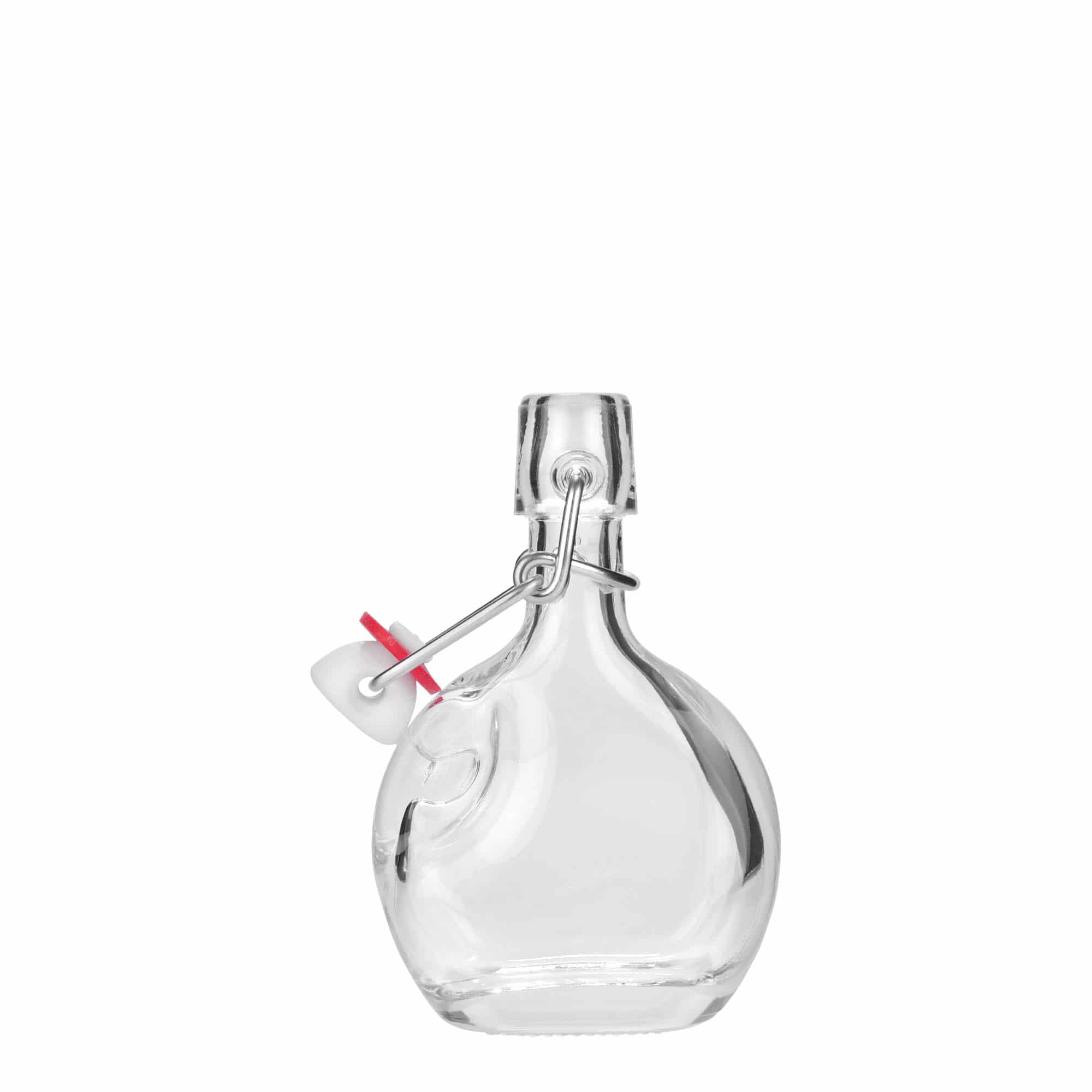 40 ml butelka szklana 'Lukas', owalna, zamknięcie: Zamknięcie pałąkowe