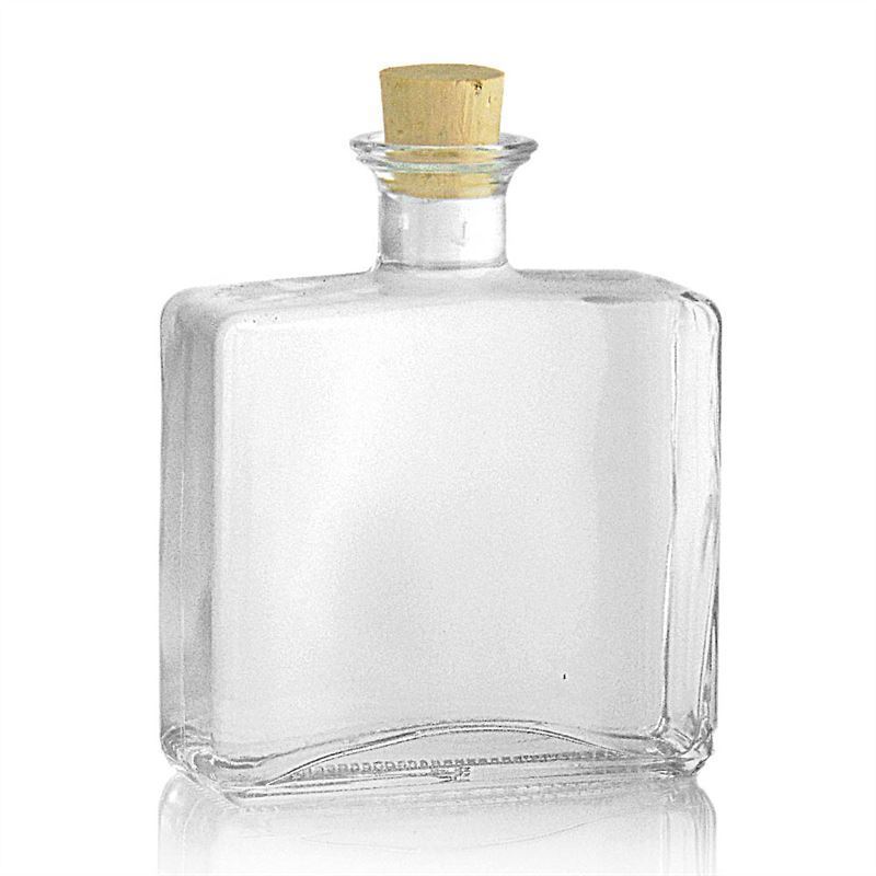 500 ml butelka szklana 'Julia', prostokątna, zamknięcie: korek