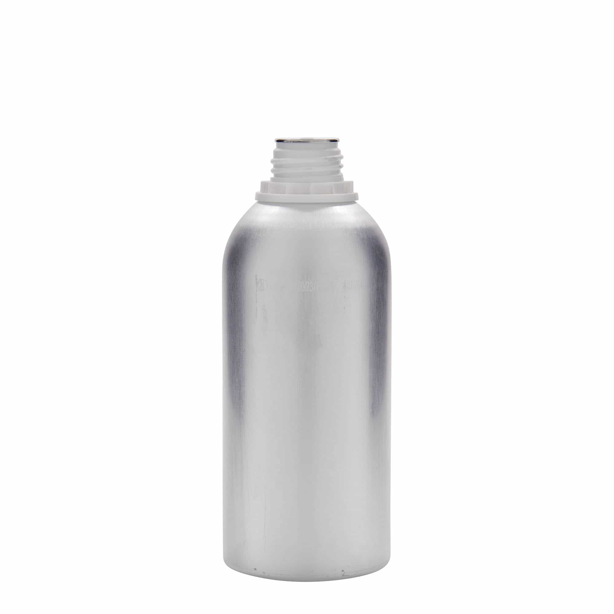 625 ml butelka aluminiowa, metalowa, kolor srebrny, zamknięcie: DIN 32