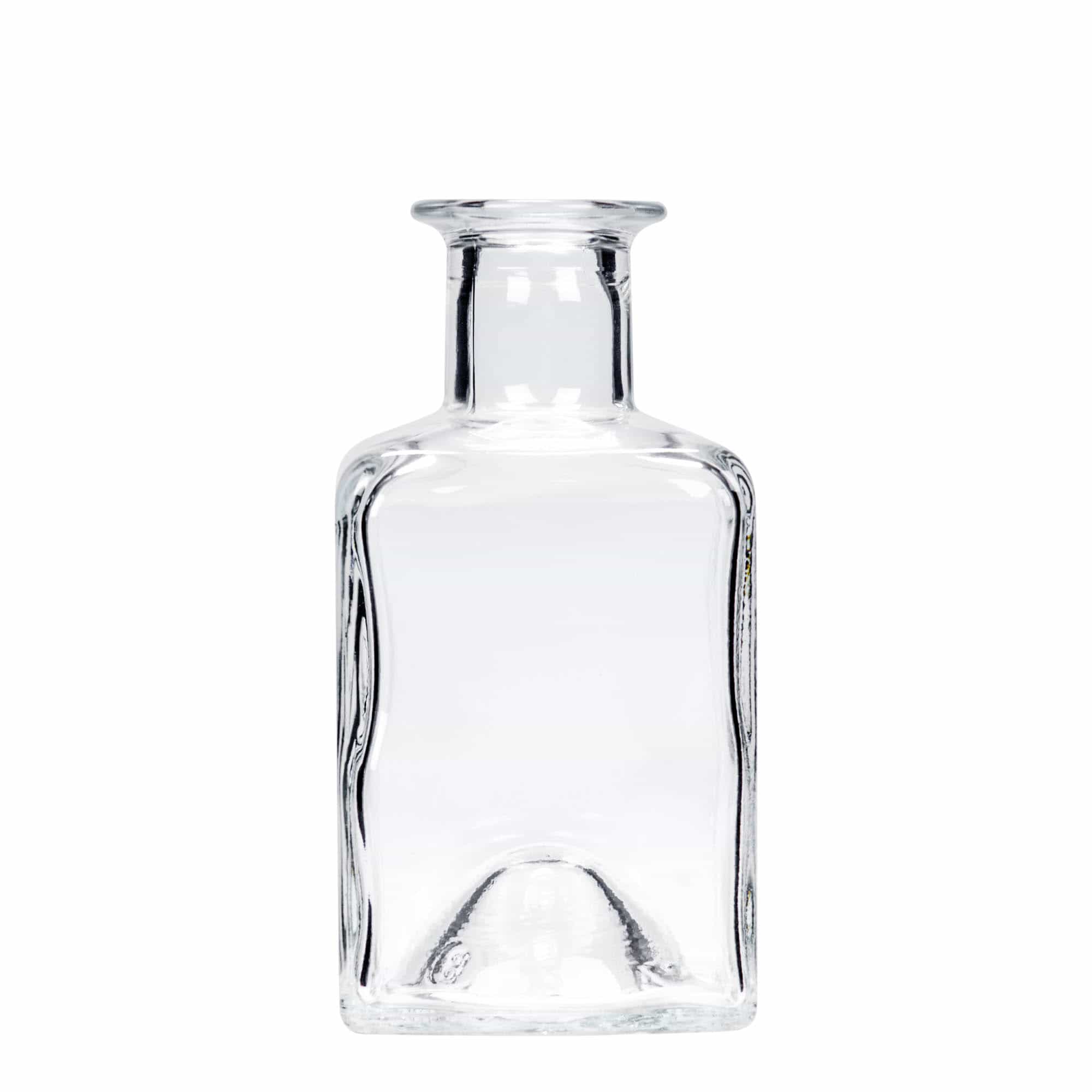200 ml butelka szklana 'Kubica', kwadratowa, zamknięcie: korek