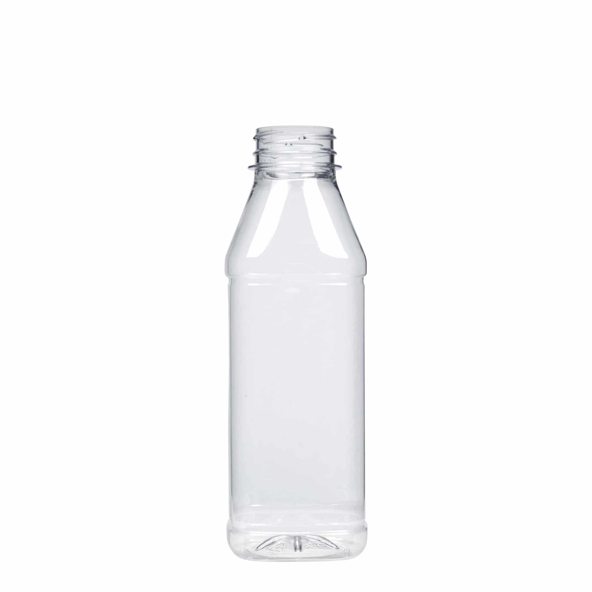 500 ml butelka PET 'Milk and Juice Carre', kwadratowa, tworzywo sztuczne, zamknięcie: 38 mm