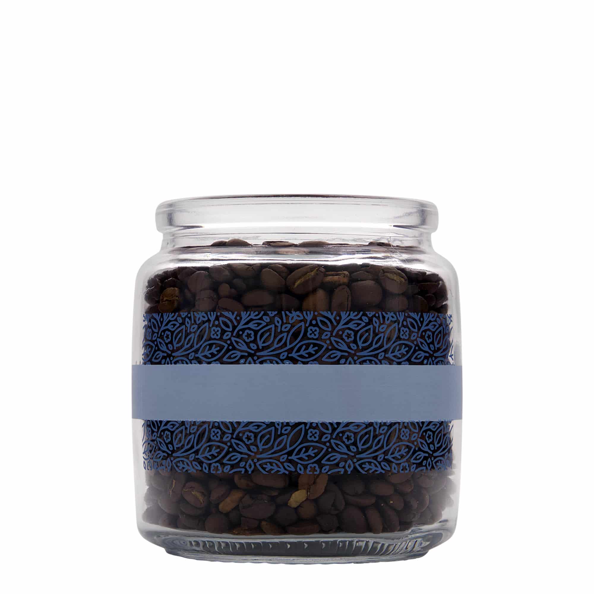 750 ml słoik z korkiem 'Giara', wzór: naturalmente blu, zamknięcie: korek