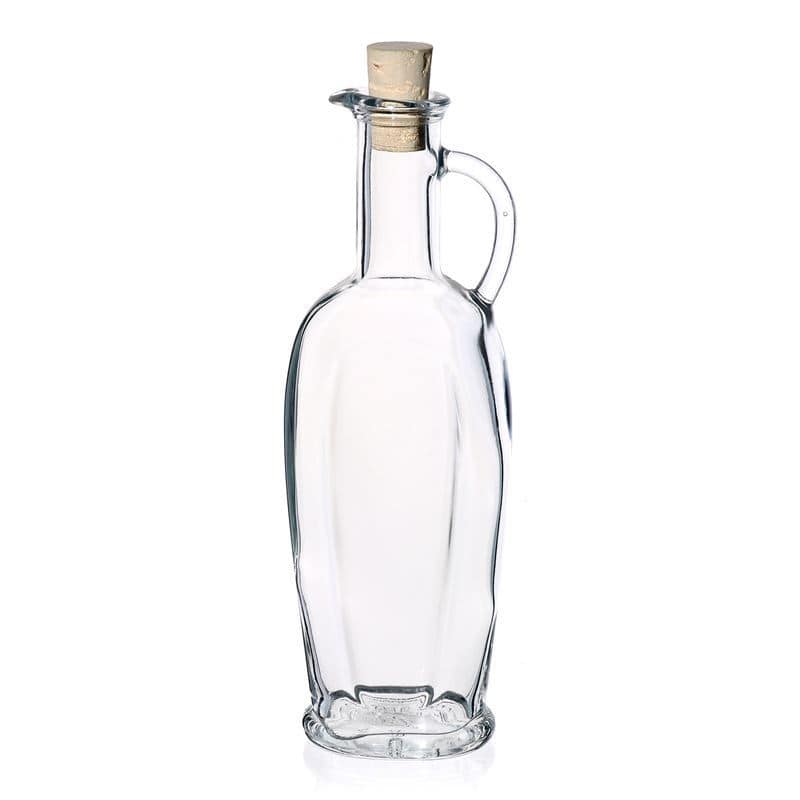 250 ml butelka szklana 'Eleganta', owalna, zamknięcie: korek
