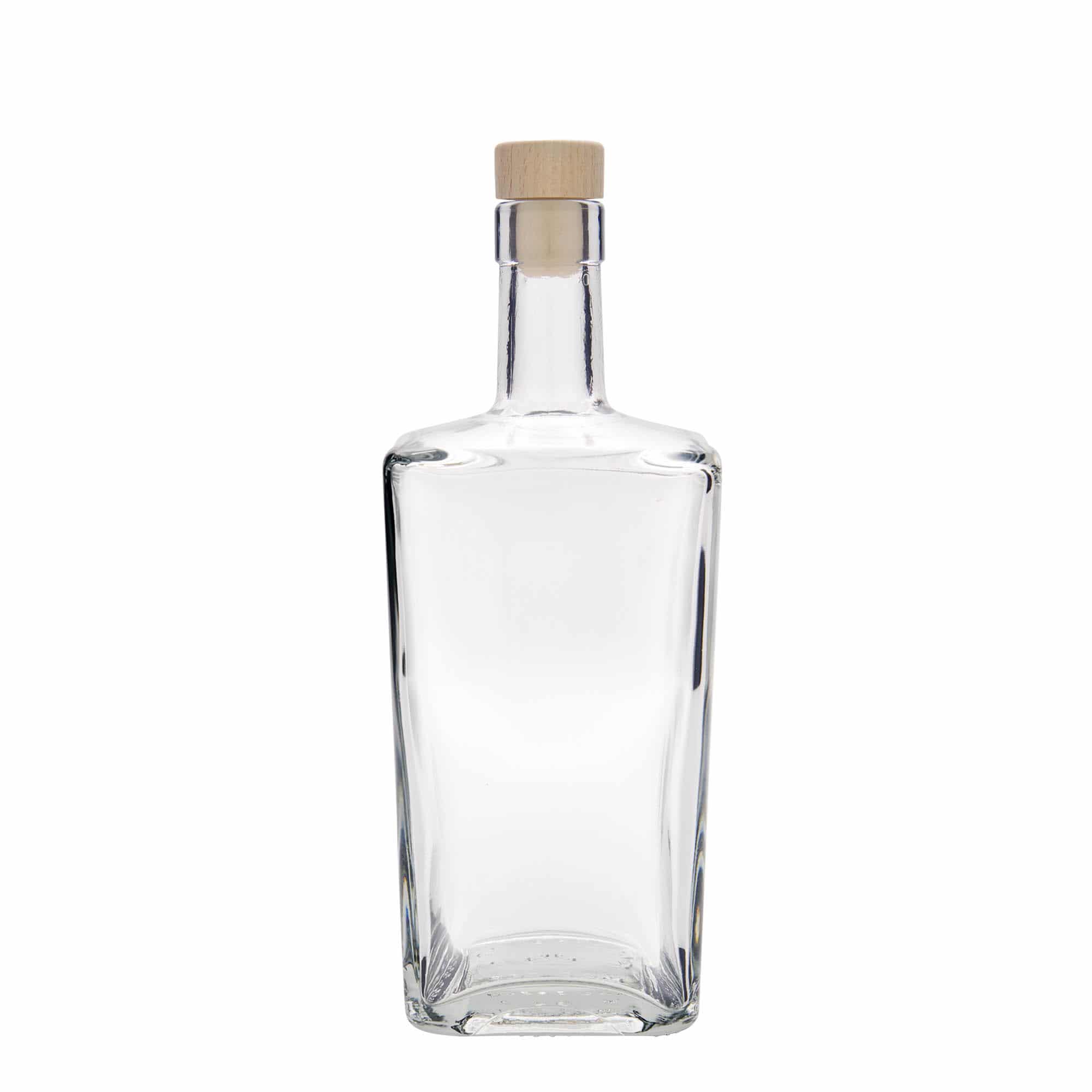 700 ml butelka szklana 'Noel', kwadratowa, zamknięcie: korek
