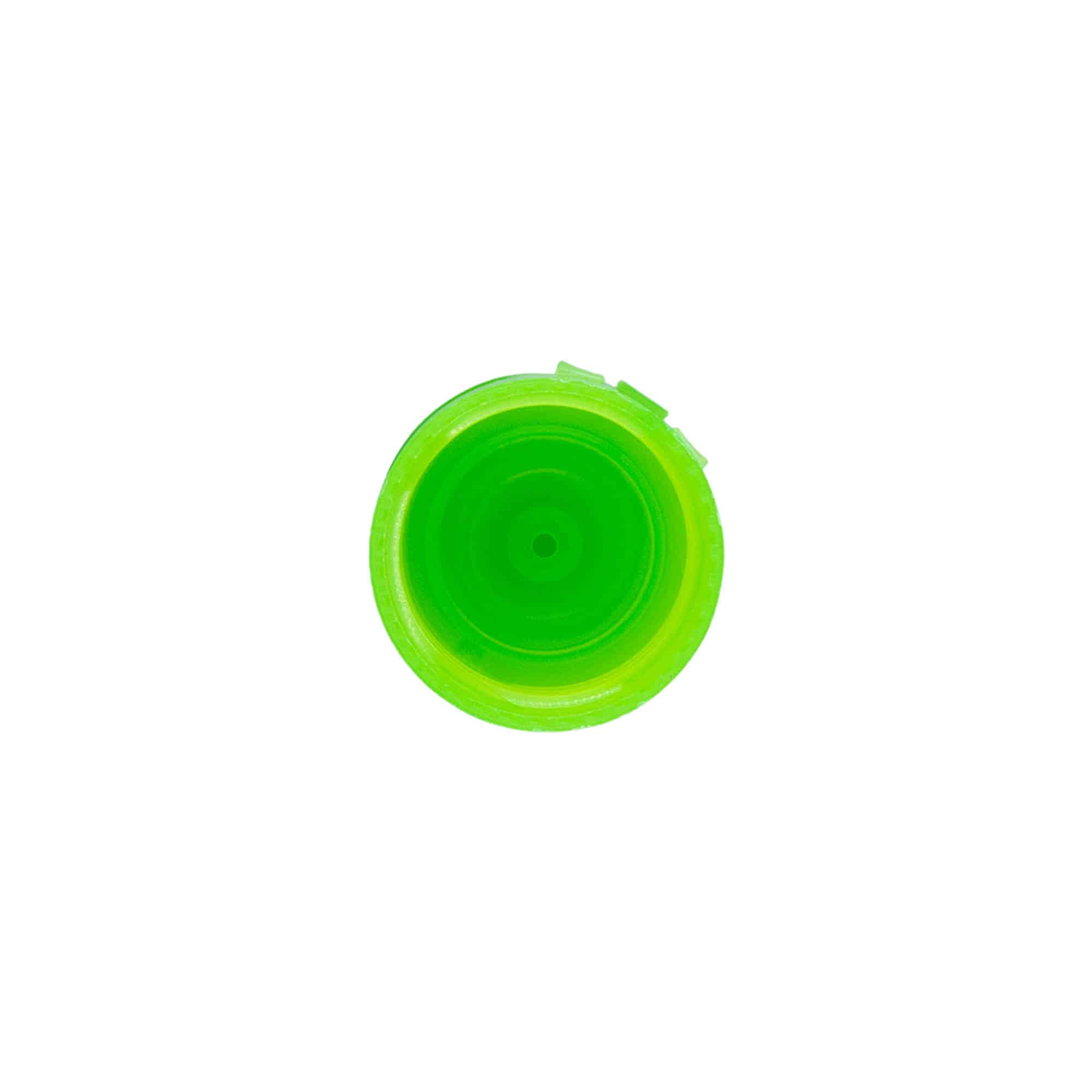 Zakrętka uchylna, tworzywo sztuczne PP, kolor zielony, do zamknięcia: GPI 24/410