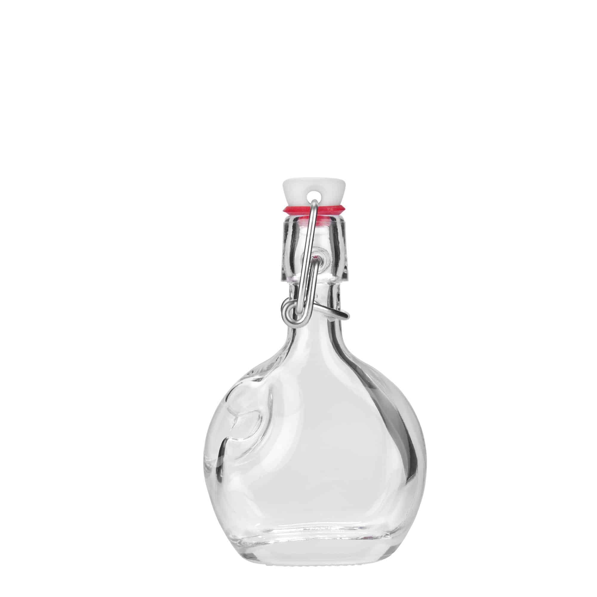 40 ml butelka szklana 'Lukas', owalna, zamknięcie: Zamknięcie pałąkowe