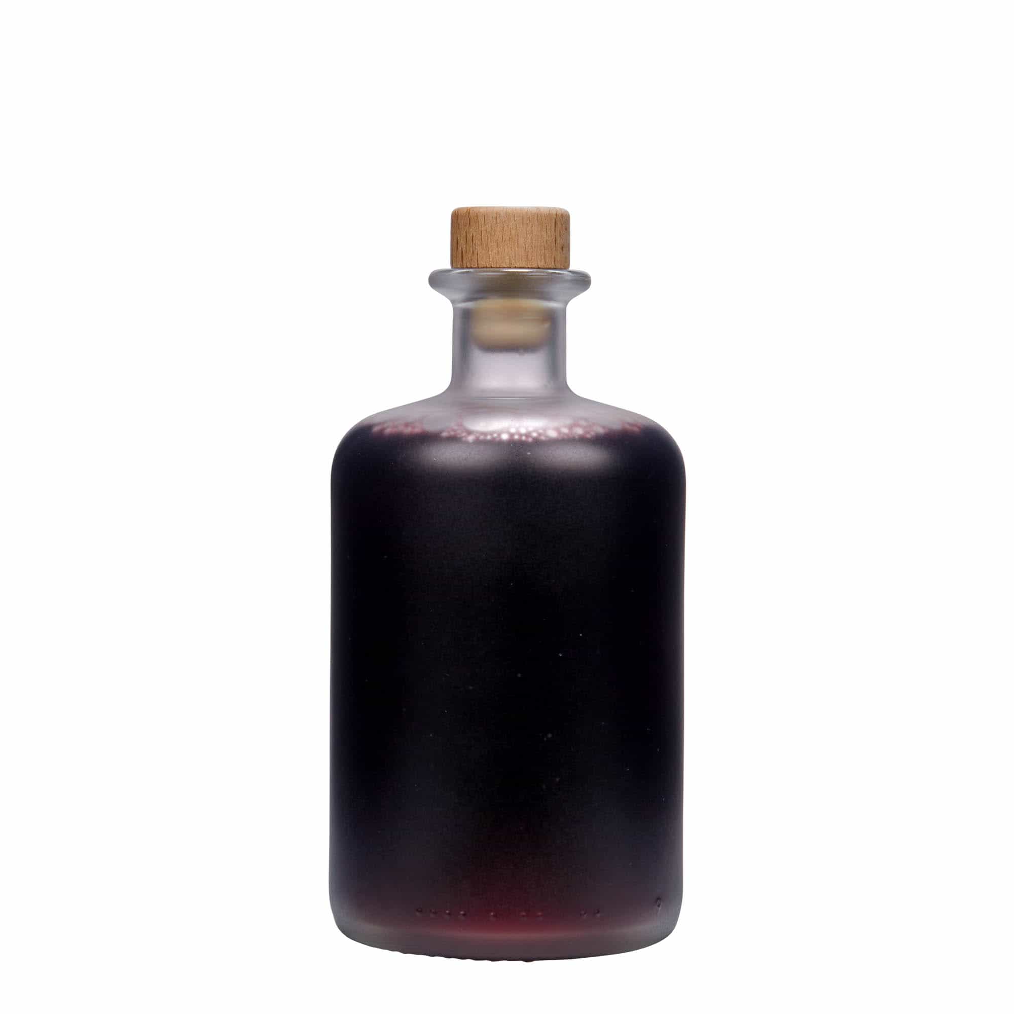 500 ml butelka szklana apteczna, matowa, zamknięcie: korek