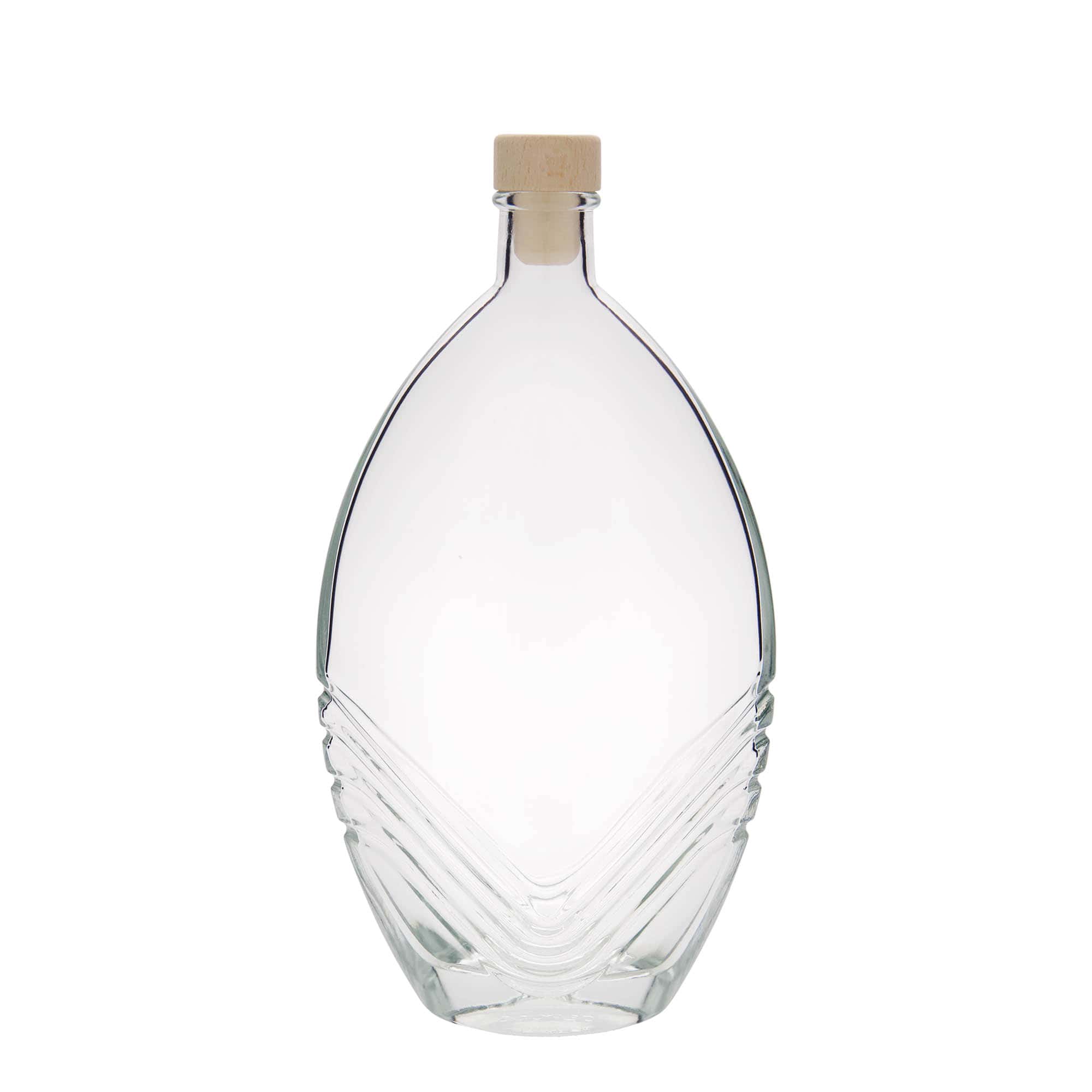 500 ml butelka szklana 'Florence', owalna, zamknięcie: korek