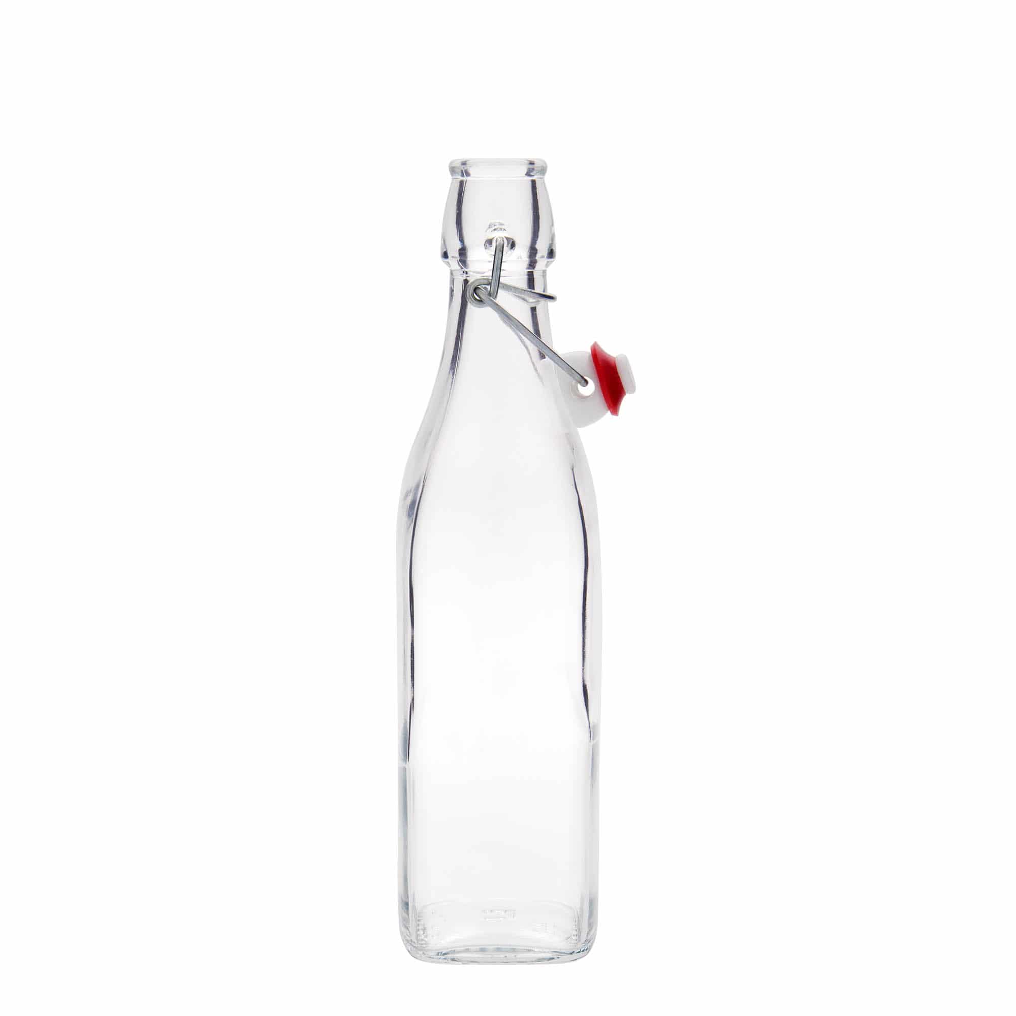 500 ml butelka szklana 'Swing', kwadratowa, zamknięcie: Zamknięcie pałąkowe