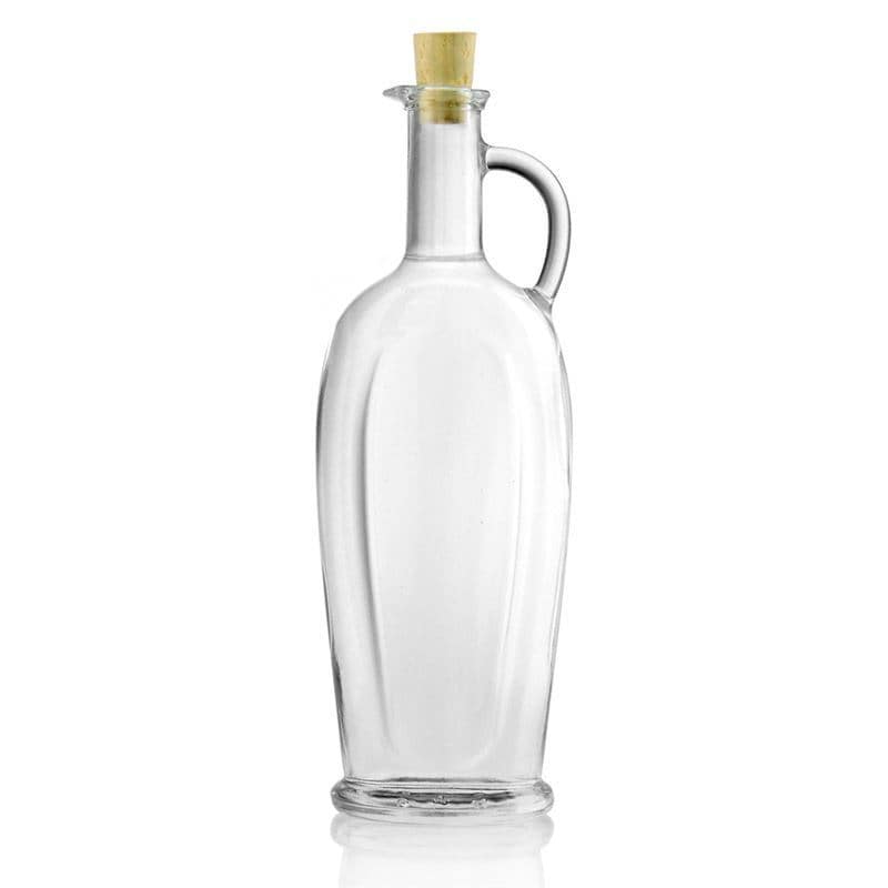 500 ml butelka szklana 'Eleganta', owalna, zamknięcie: korek
