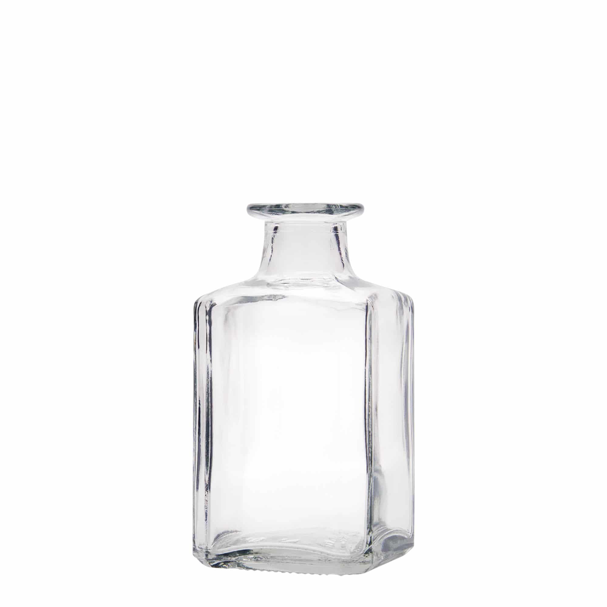 250 ml butelka szklana 'Torben', kwadratowa, zamknięcie: korek