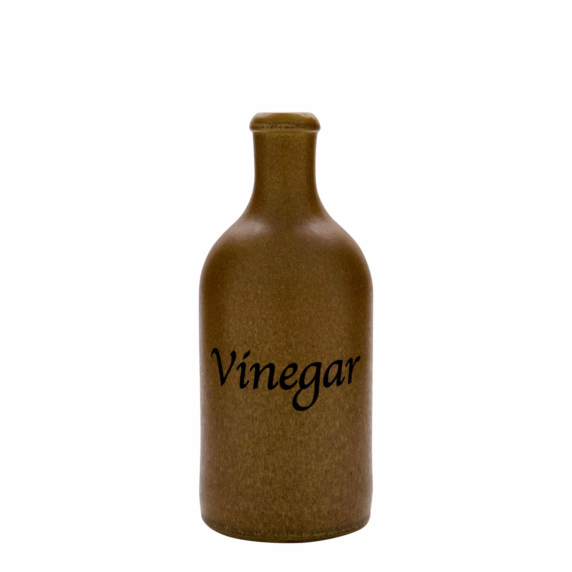 500 ml gliniany dzbanek, wzór: Vinegar, kamionka, kolor brązowo-kryształowy, zamknięcie: korek