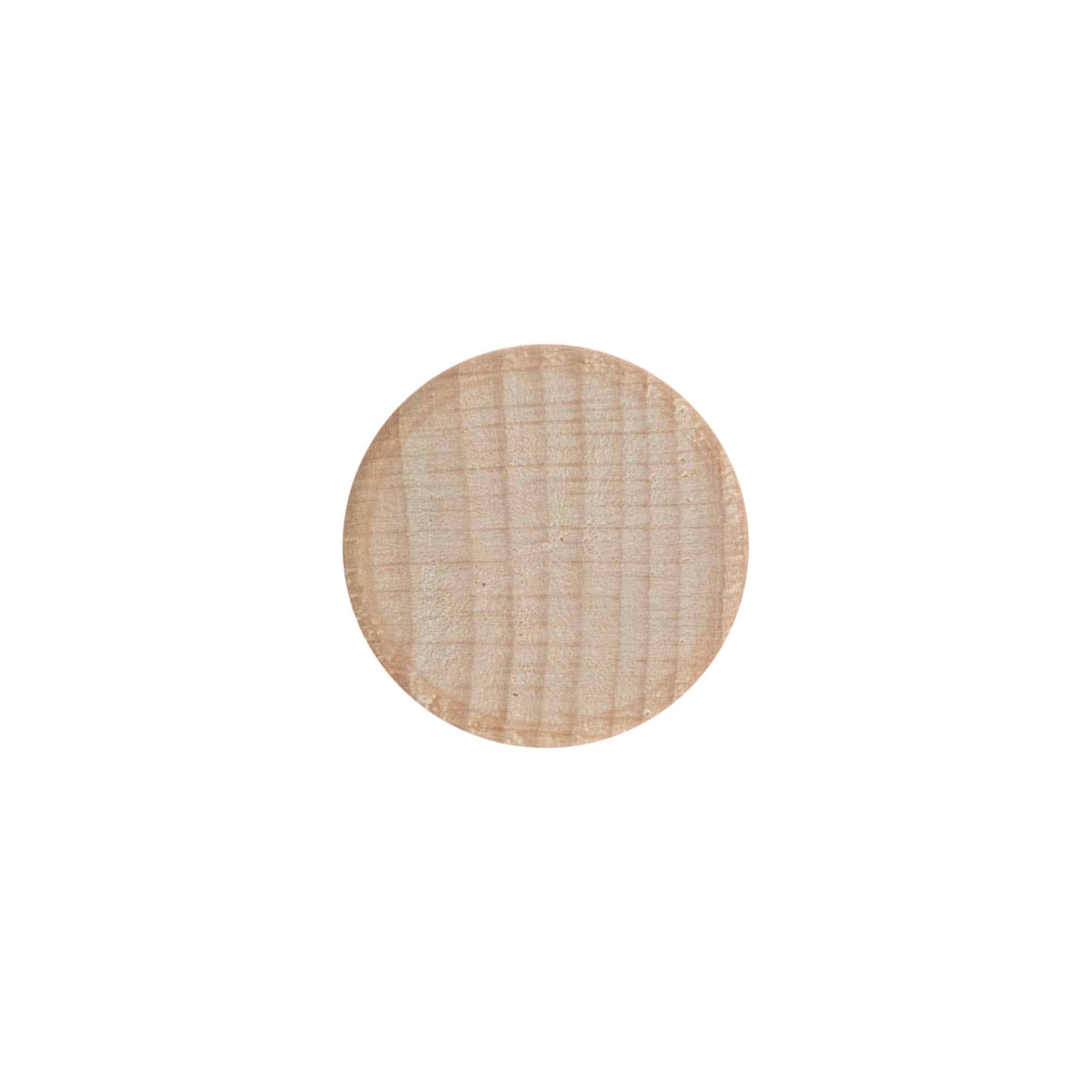 Zakrętka, drewno, kolor beżowy, do zamknięcia: GPI 28/400