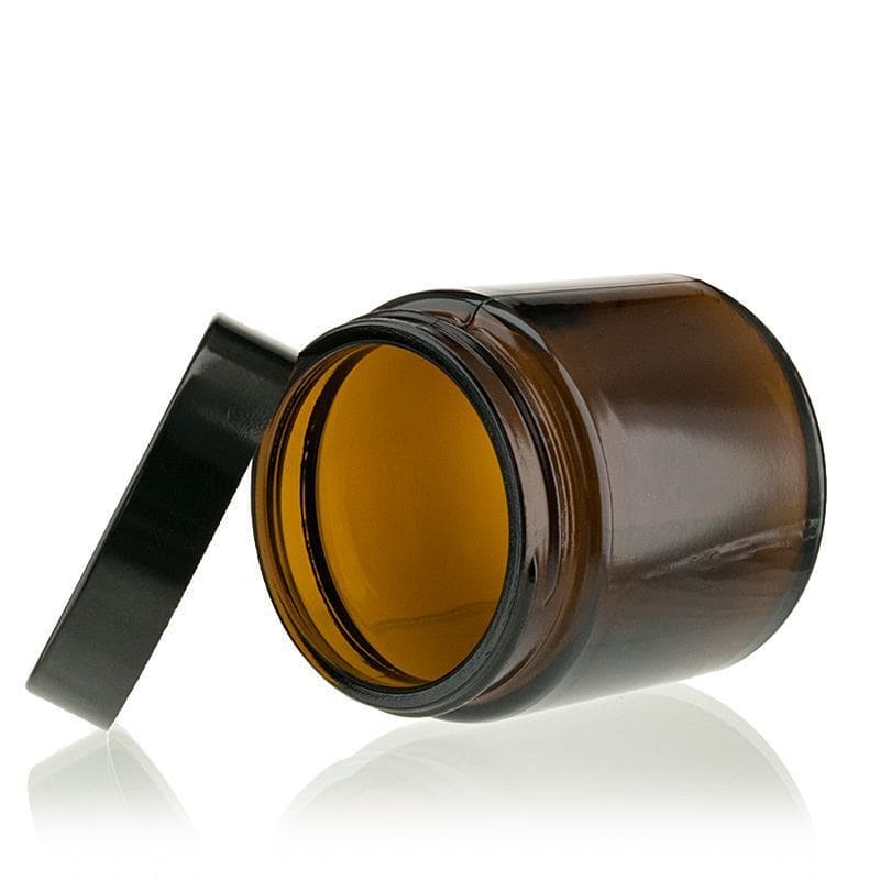 120 ml pojemnik na kosmetyki 'Brown Line', szkło, kolor brązowy, zamknięcie: zakrętka
