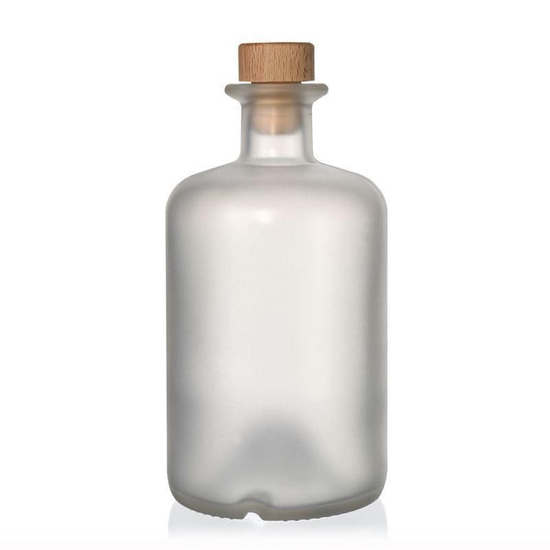 500 ml butelka szklana apteczna, matowa, zamknięcie: korek