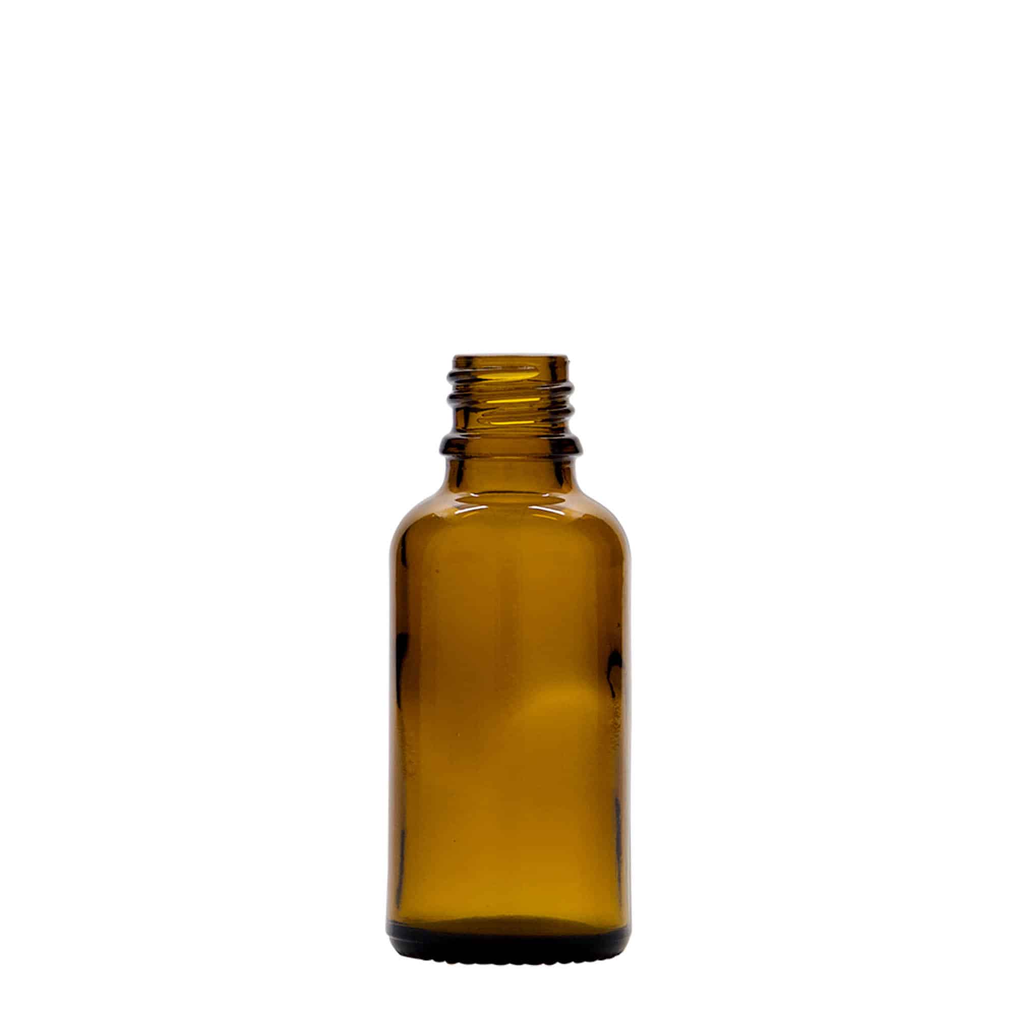 30 ml butelka farmaceutyczna z rozpylaczem, szkło, kolor brązowy, zamknięcie: DIN 18
