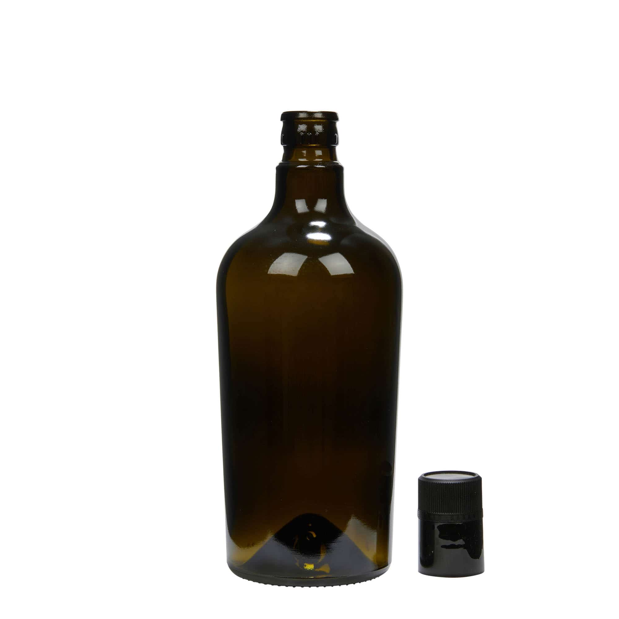 750 ml butelka na ocet/olej 'Oleum', szkło, kolor zielony antyczny, zamknięcie: DOP