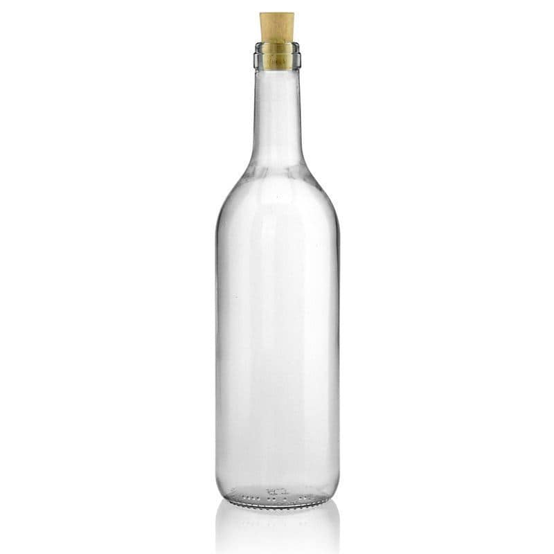 750 ml butelka szklana 'Bordeaux', zamknięcie: korek