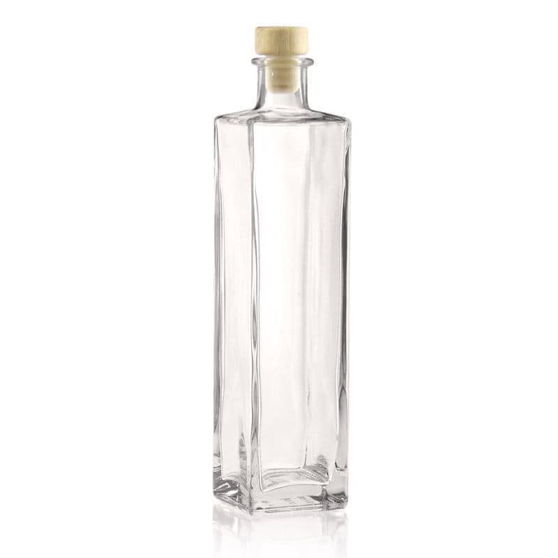 500 ml butelka szklana 'Rafaello', kwadratowa, zamknięcie: korek