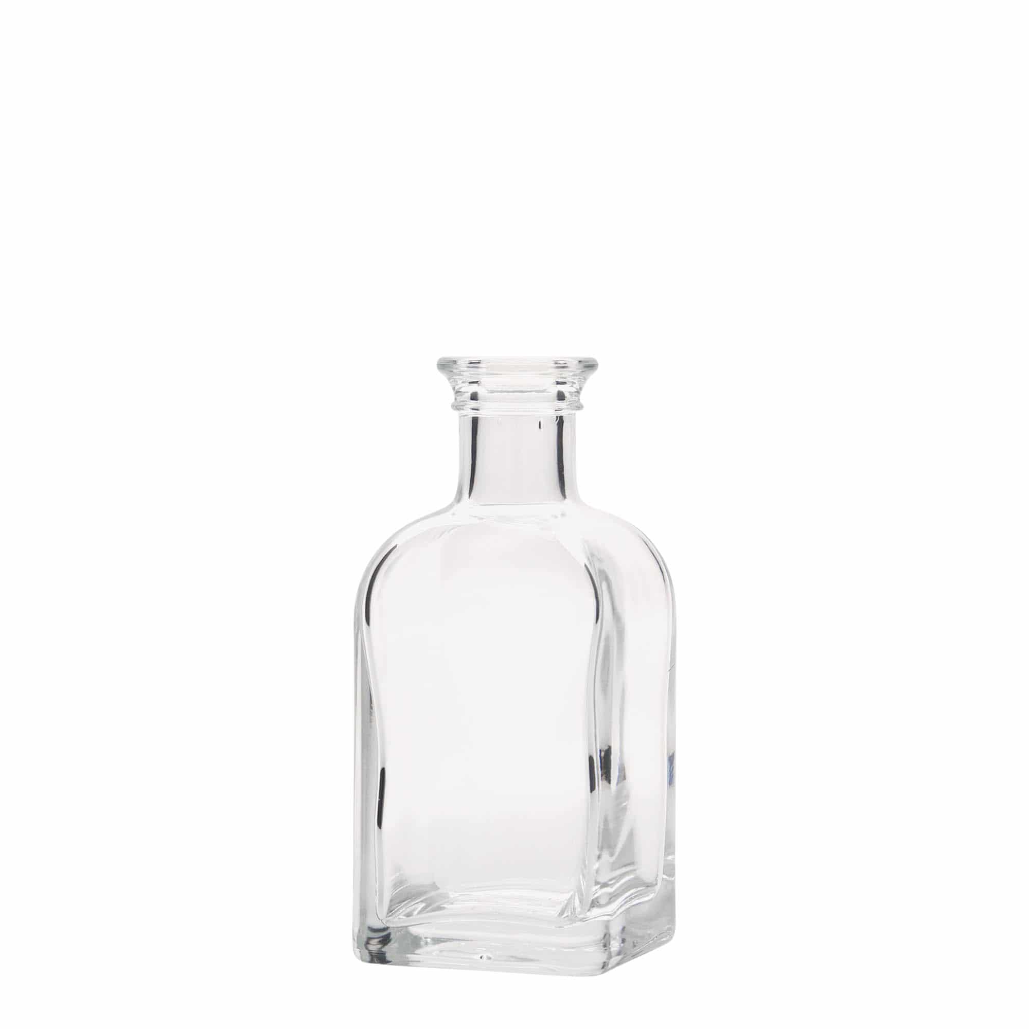 100 ml butelka szklana apteczna Carré, kwadratowa, zamknięcie: korek
