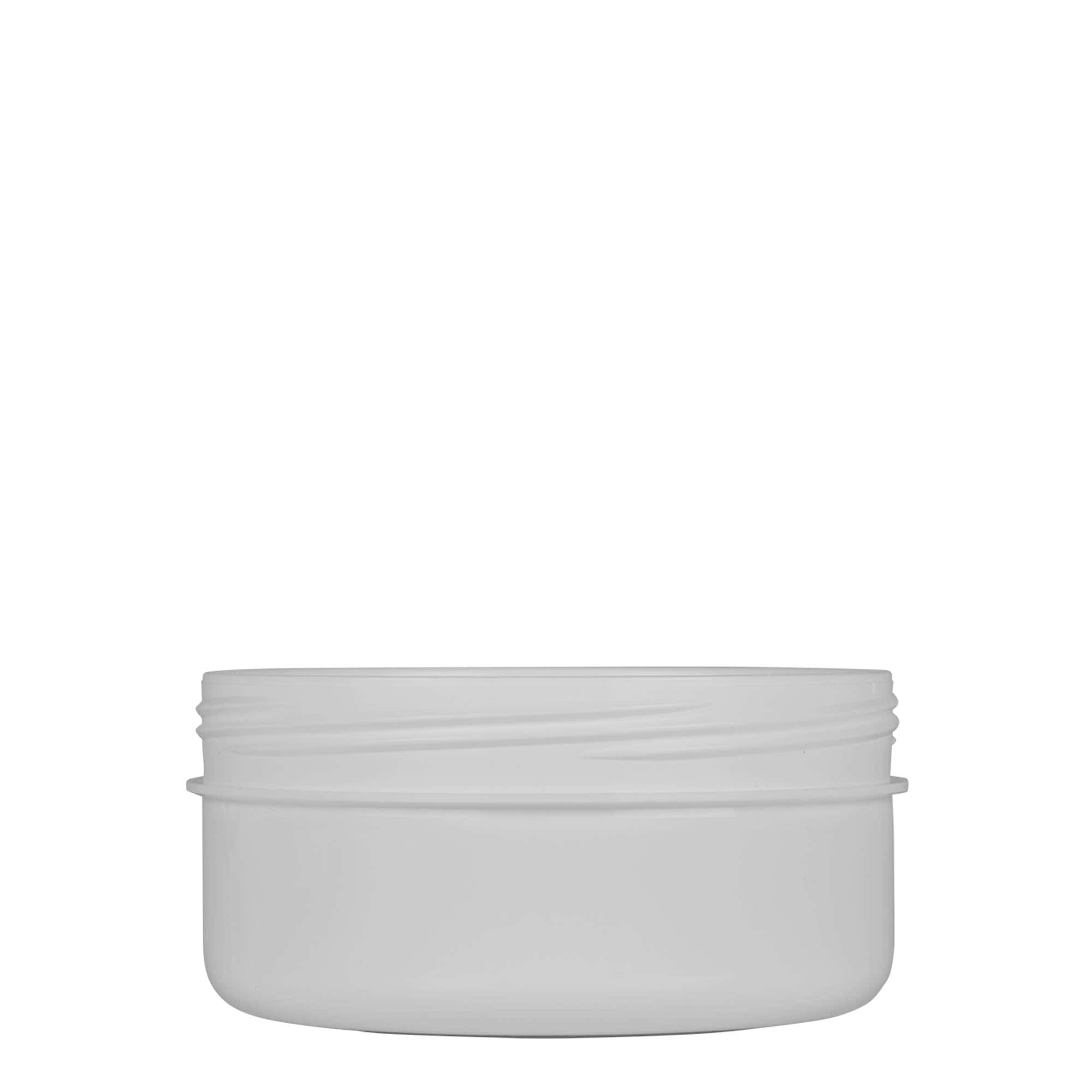 250 ml słoiczek z tworzywa sztucznego 'White Line', PP, kolor biały, zamknięcie: zakrętka