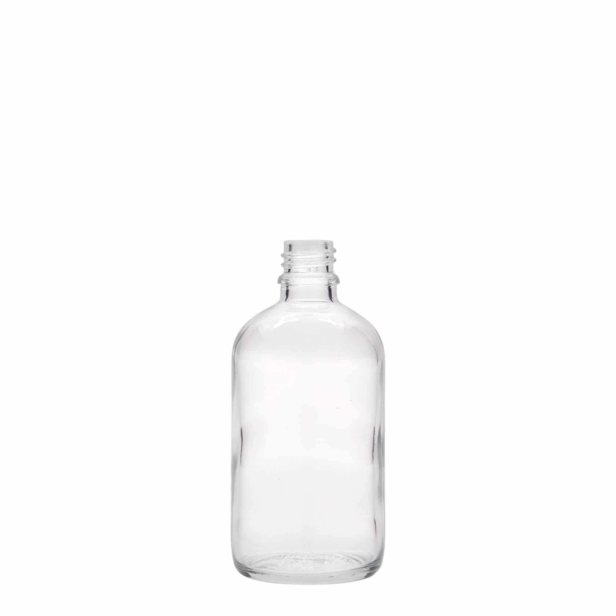 100 ml butelka farmaceutyczna, szkło, zamknięcie: DIN 18