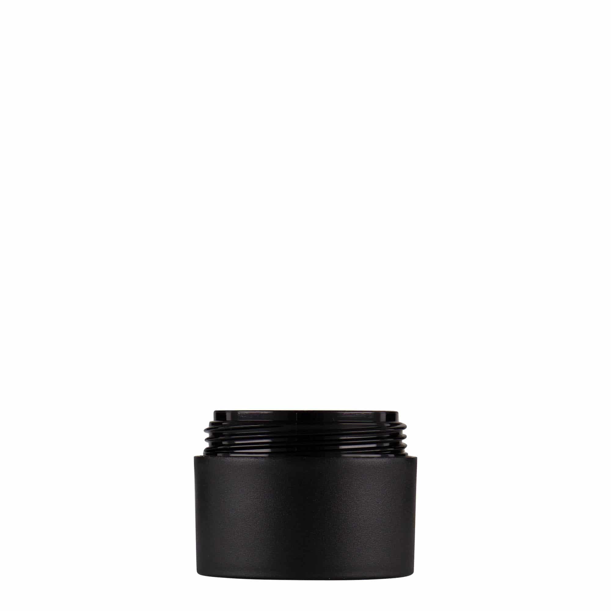 15 ml słoiczek z tworzywa sztucznego 'Antonella', PP, kolor czarny, zamknięcie: zakrętka