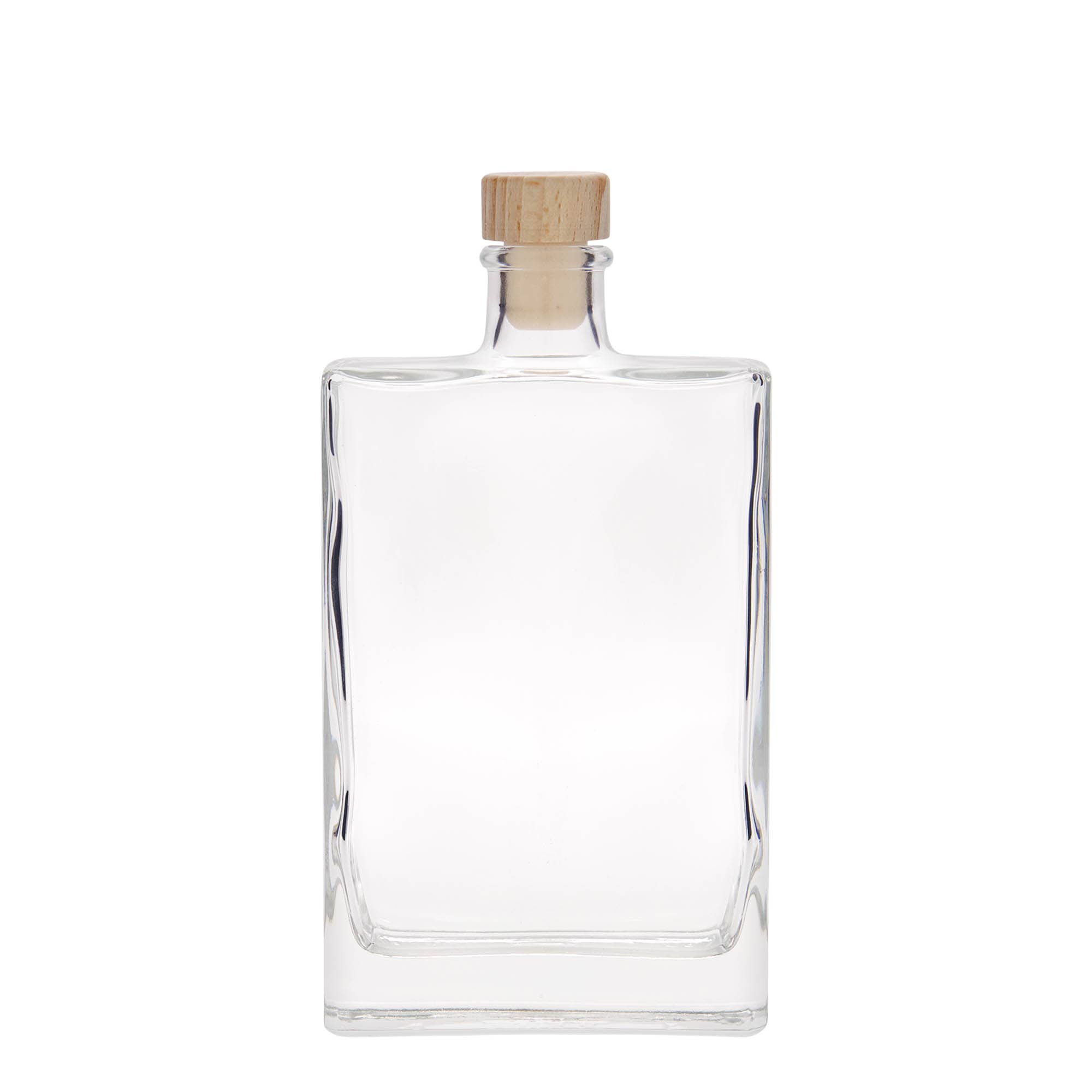 350 ml butelka szklana 'Julia', prostokątna, zamknięcie: korek