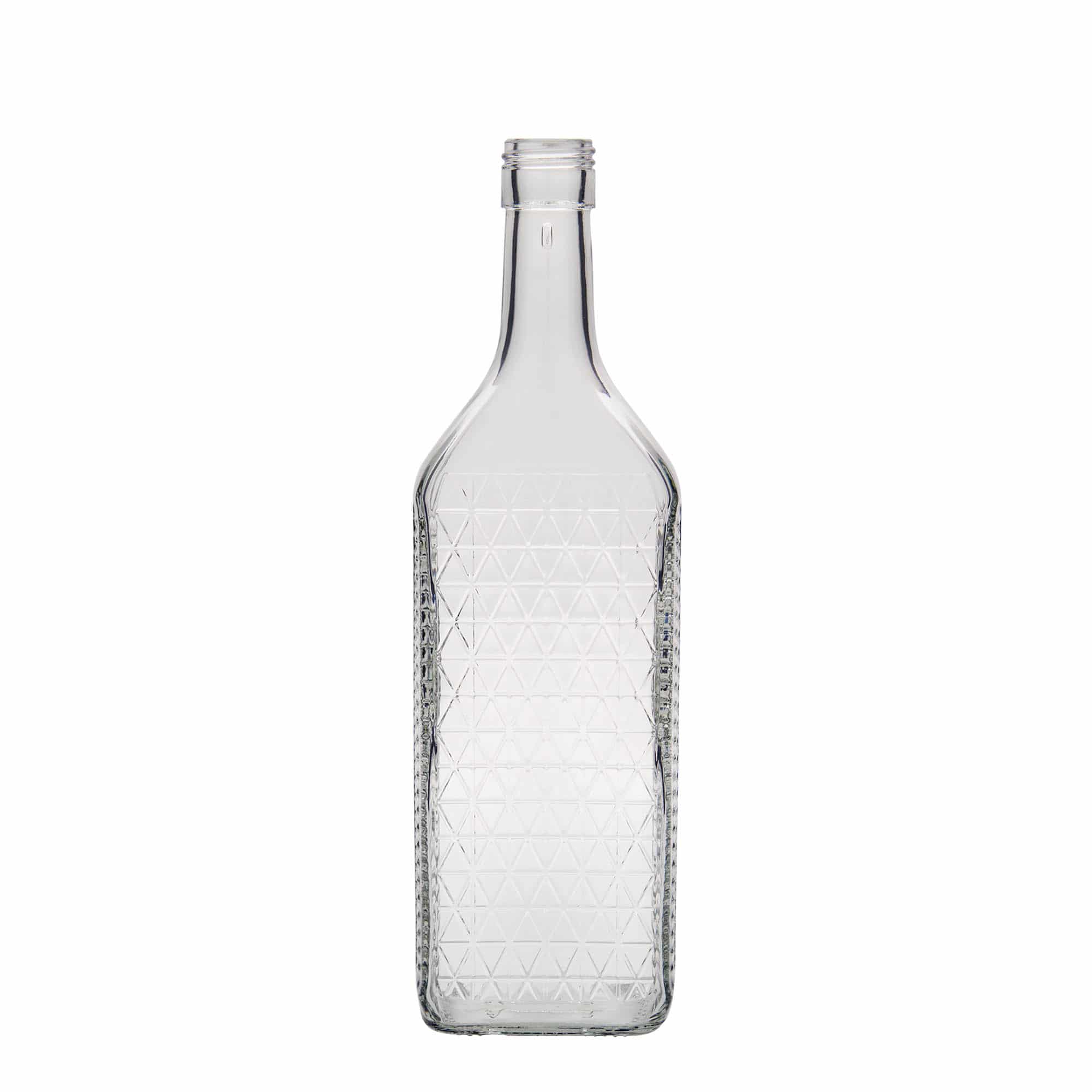 700 ml butelka szklana 'Caruso', prostokątna, zamknięcie: PP 31,5