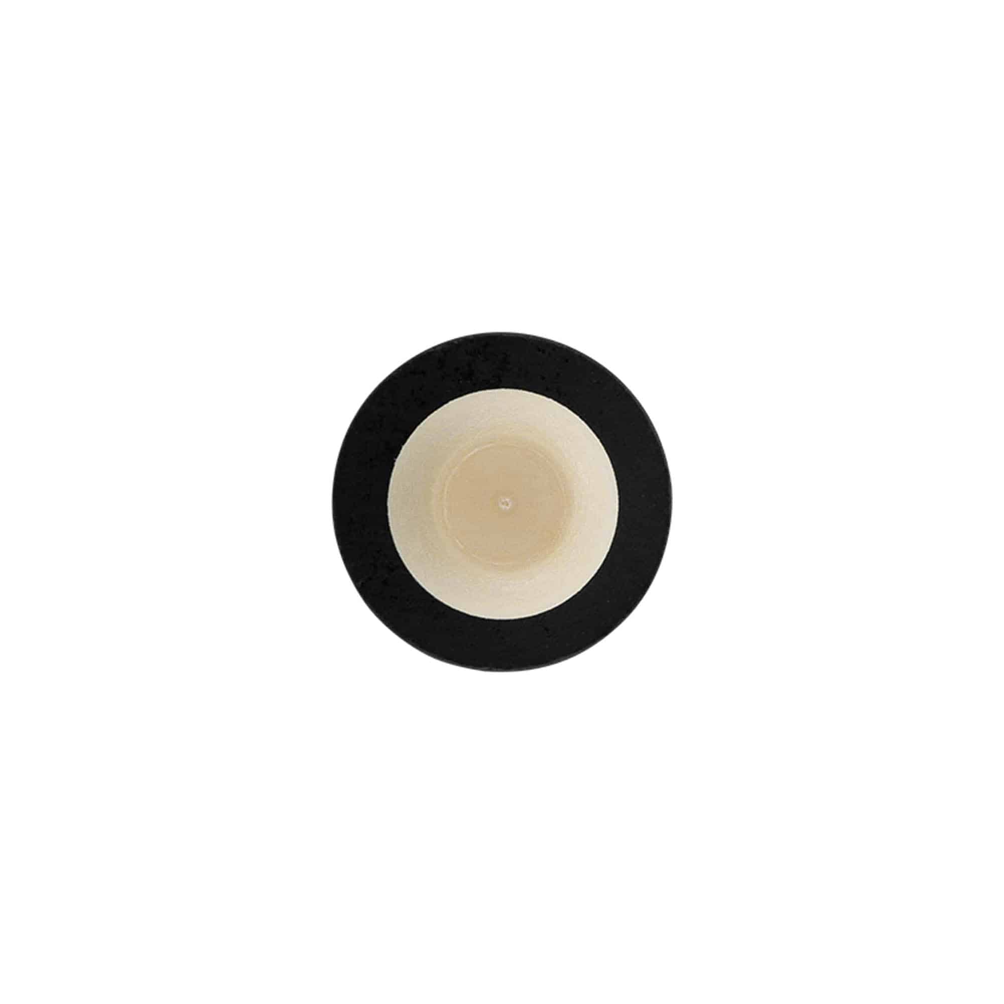 Korek z uchwytem 19 mm, drewno, kolor czarny, do zamknięcia: korek