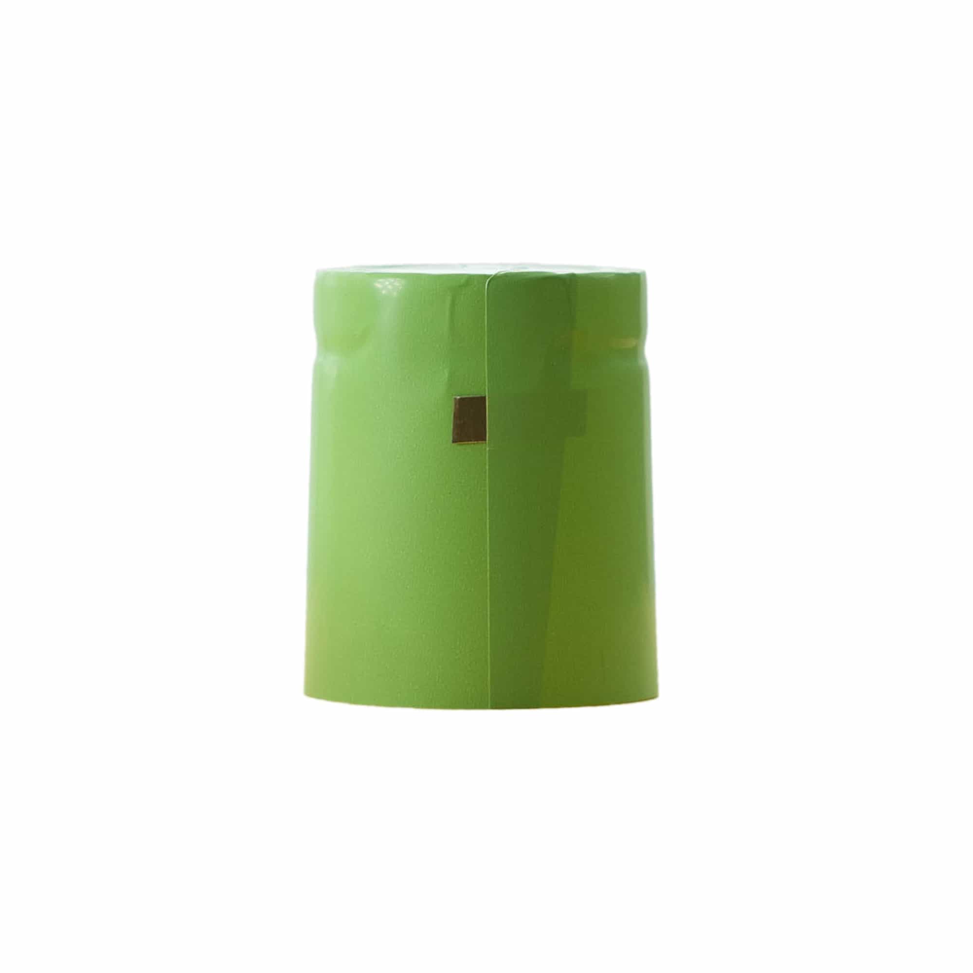 Kapturek termokurczliwy 32x41, tworzywo sztuczne PVC, kolor zielony w odcieniu liści lipy