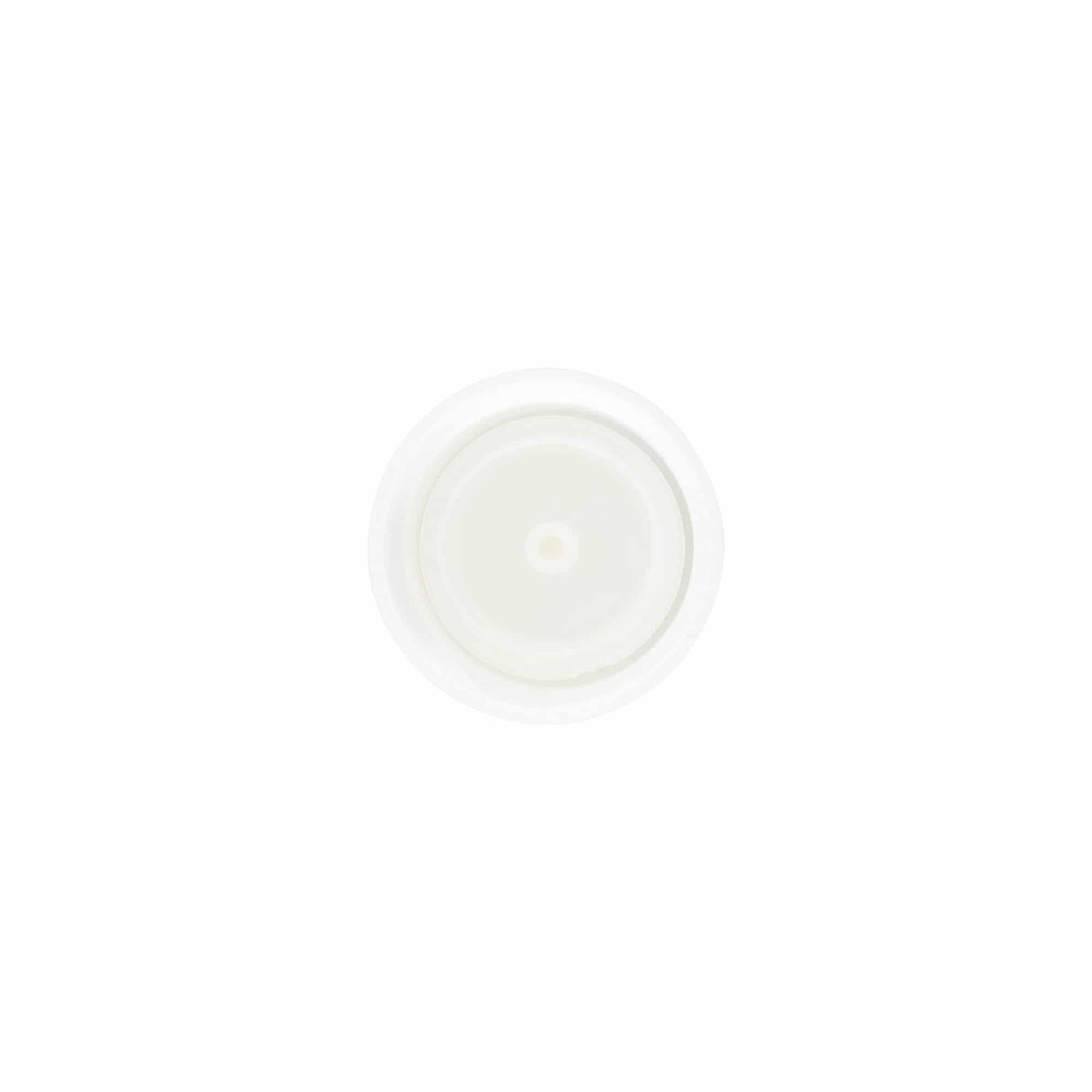 Zakrętka z wkładką natryskową, tworzywo sztuczne PP, kolor biały, do zamknięcia: GPI 24/410