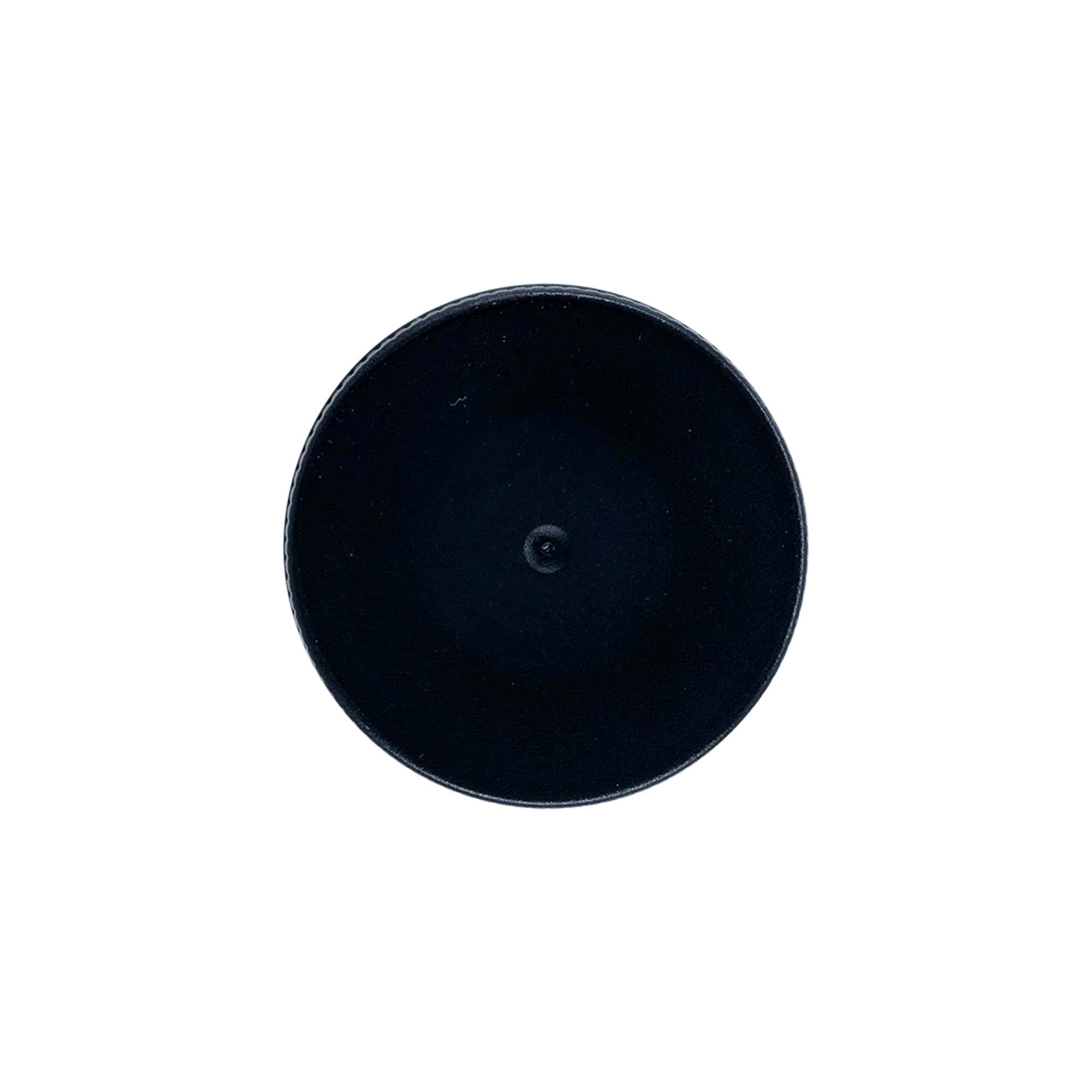 Zakrętka z wkładką EPE, tworzywo sztuczne PP, kolor czarny, do zamknięcia: DIN 40
