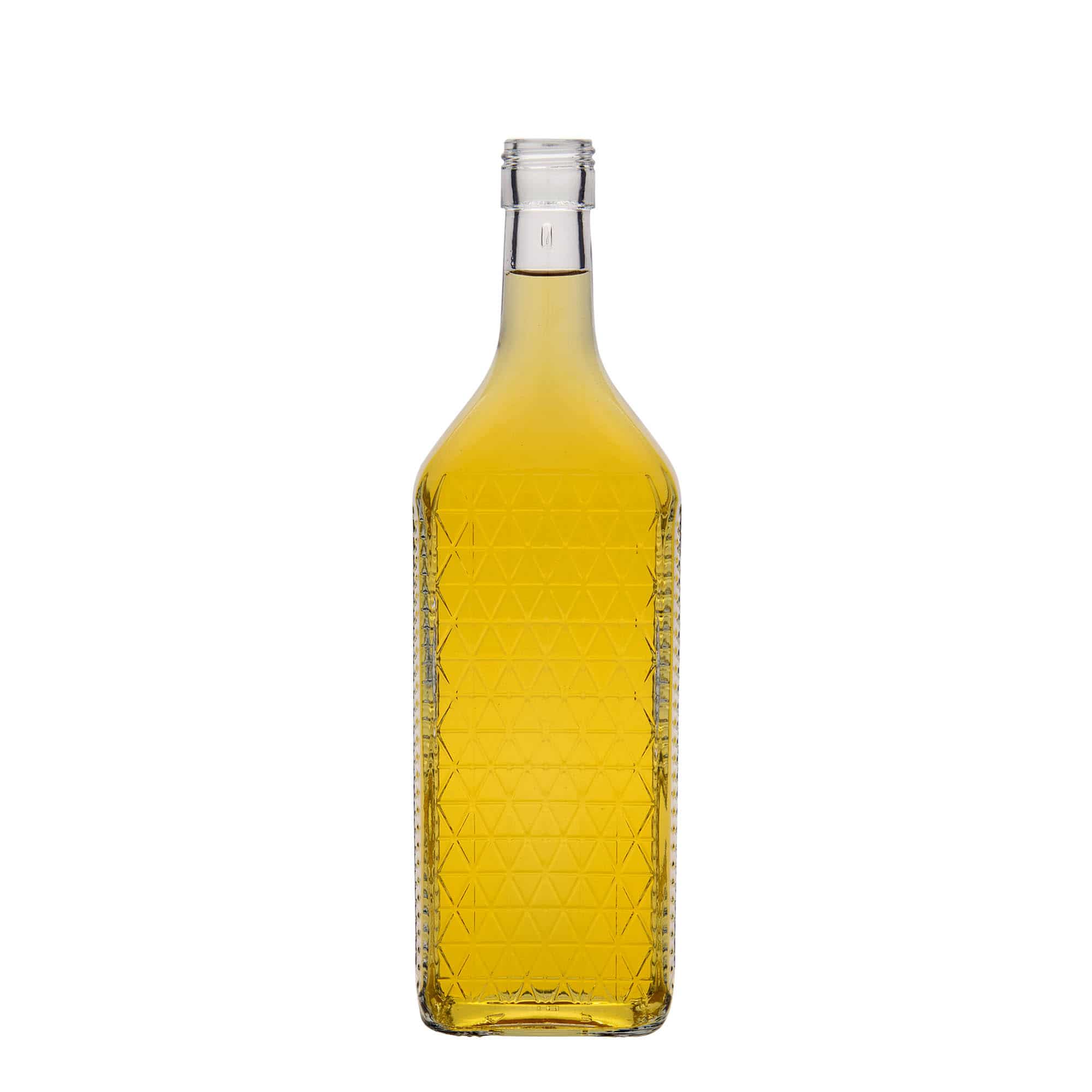 700 ml butelka szklana 'Caruso', prostokątna, zamknięcie: PP 31,5