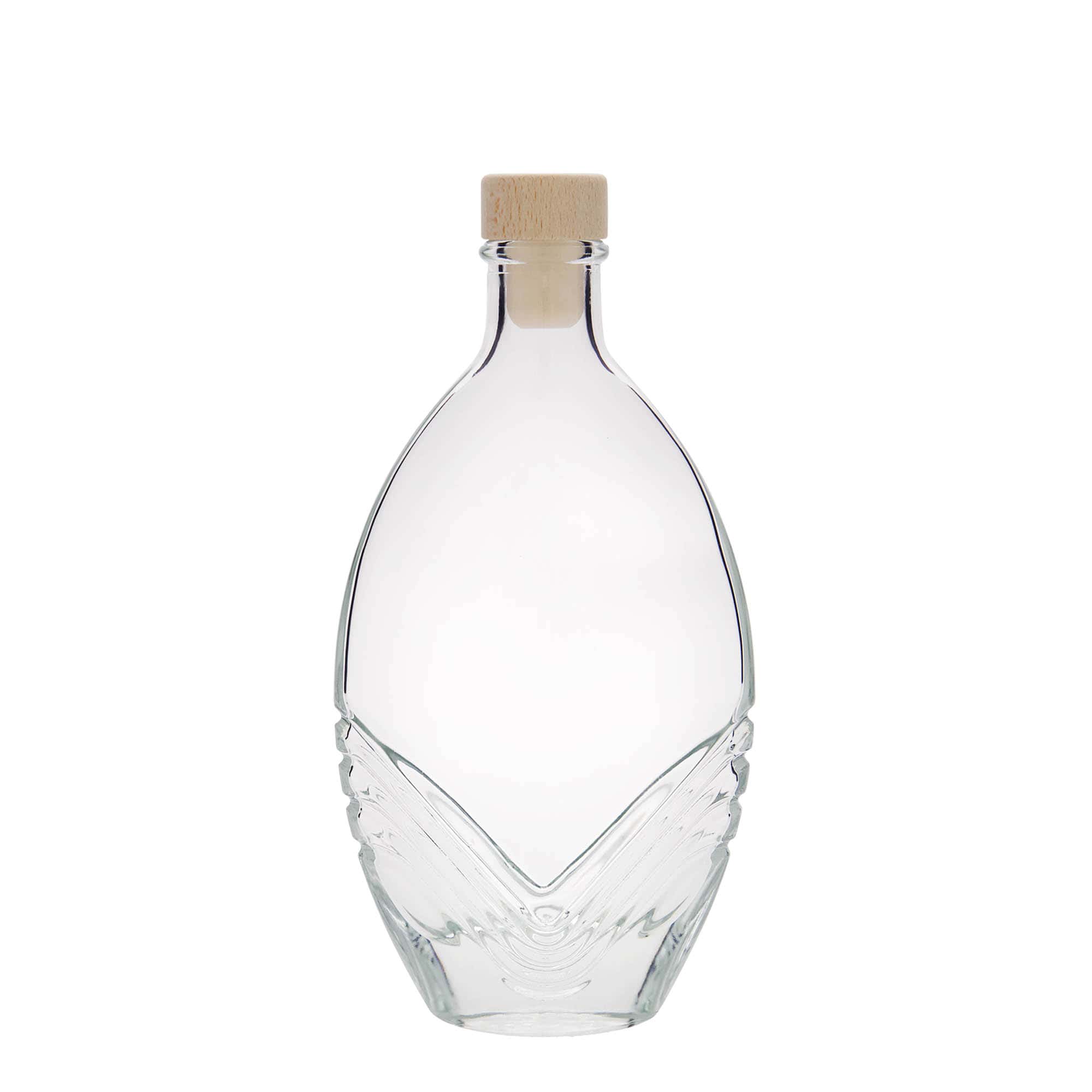 200 ml butelka szklana 'Florence', owalna, zamknięcie: korek