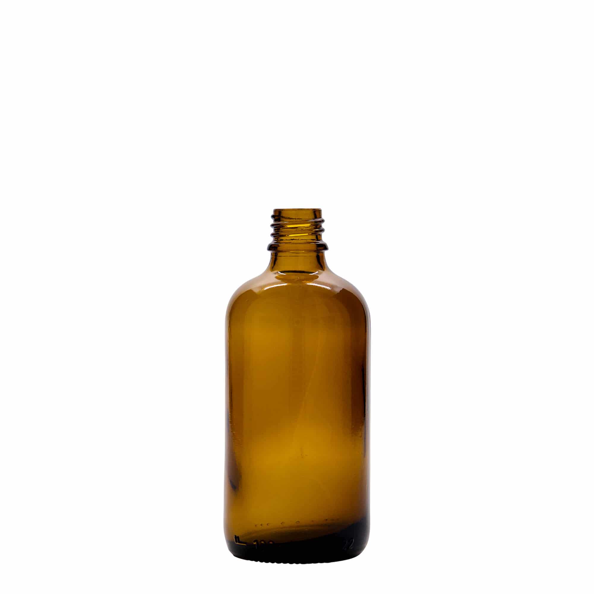 100 ml butelka farmaceutyczna z pompką do emulsji, szkło, kolor brązowy, zamknięcie: DIN 18