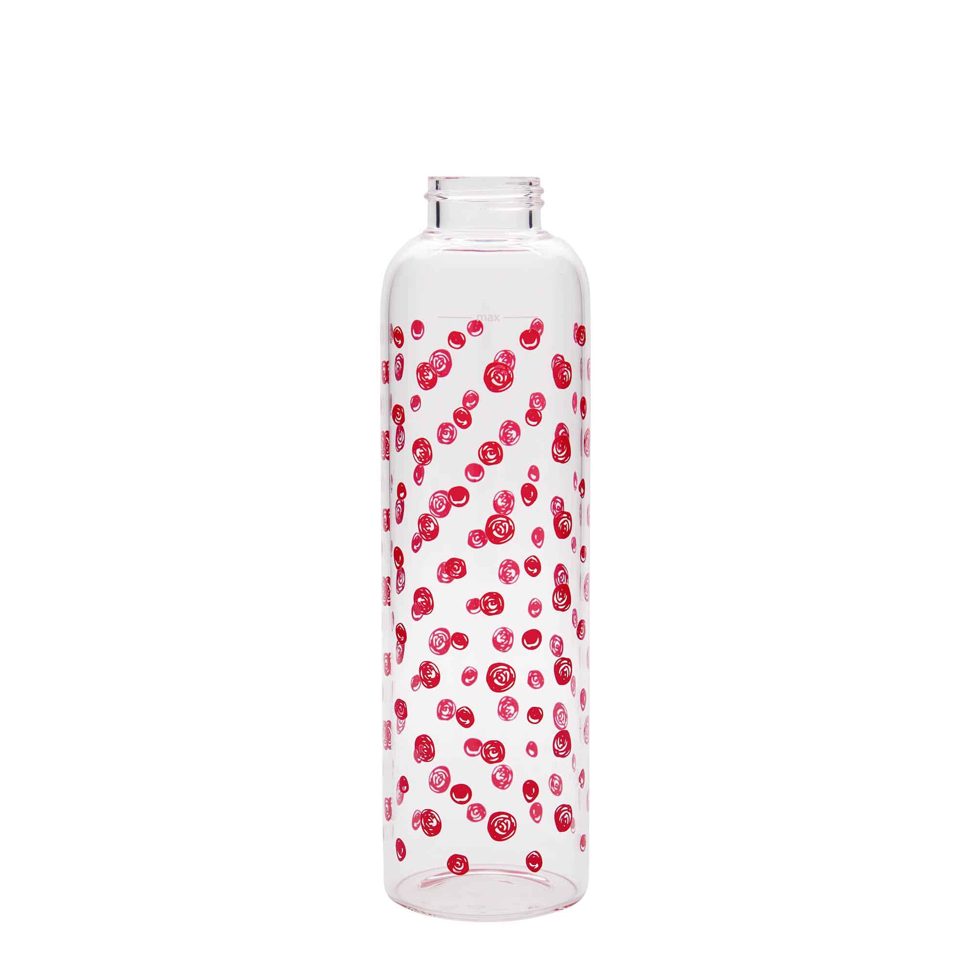500 ml butelka do picia 'Perseus', wzór: czerwone kropki, zamknięcie: zakrętka